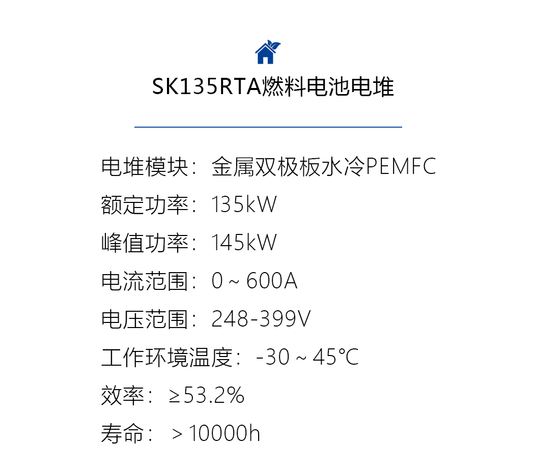 SK135RTA燃料电池电堆