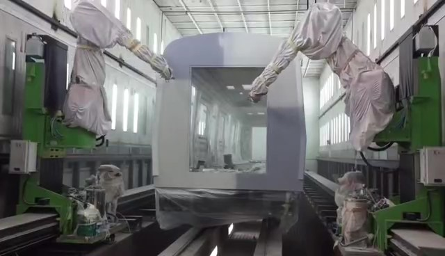 轨道车辆机器人自动喷涂系统